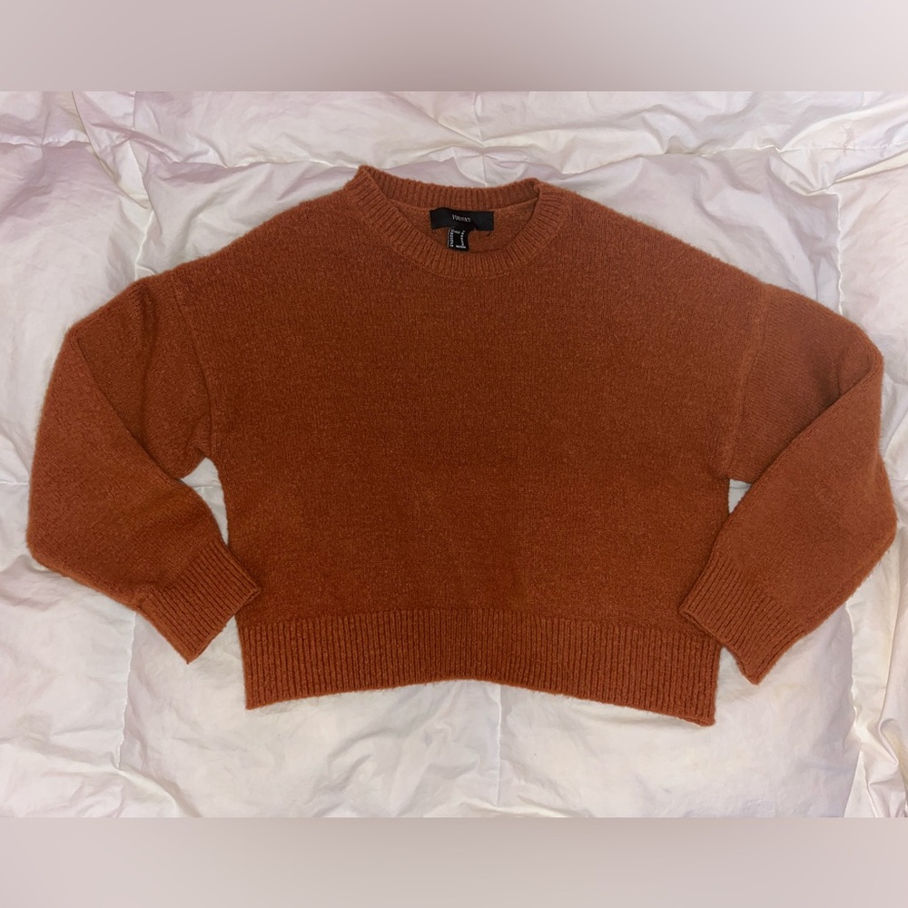 Forever 21 Orangish-Brown Crop Long Sleeve